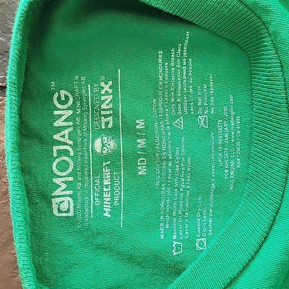 MINECRAFT boys graphic T-shirt, Medium, Green, EUC - Picture 4 of 4